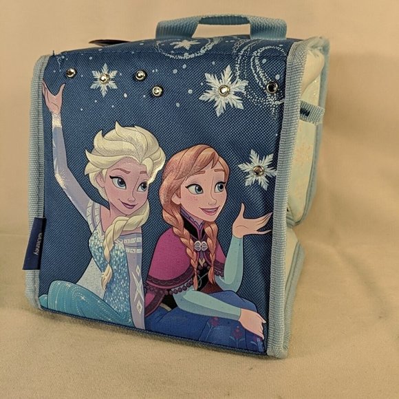 Thermos Frozen Lunch Bag Ice Cube Box Elsa Ana Olaf NEW NWT PVC FREE Blue Girl's - Picture 4 of 15